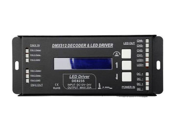 200g Black DMX512 Signal Decoder , 4 Channel DMX Decoder For RGBW LED
