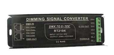 DMX To 0 - 10V PWM Signal Converter Full Protective Aluminum Housing Available